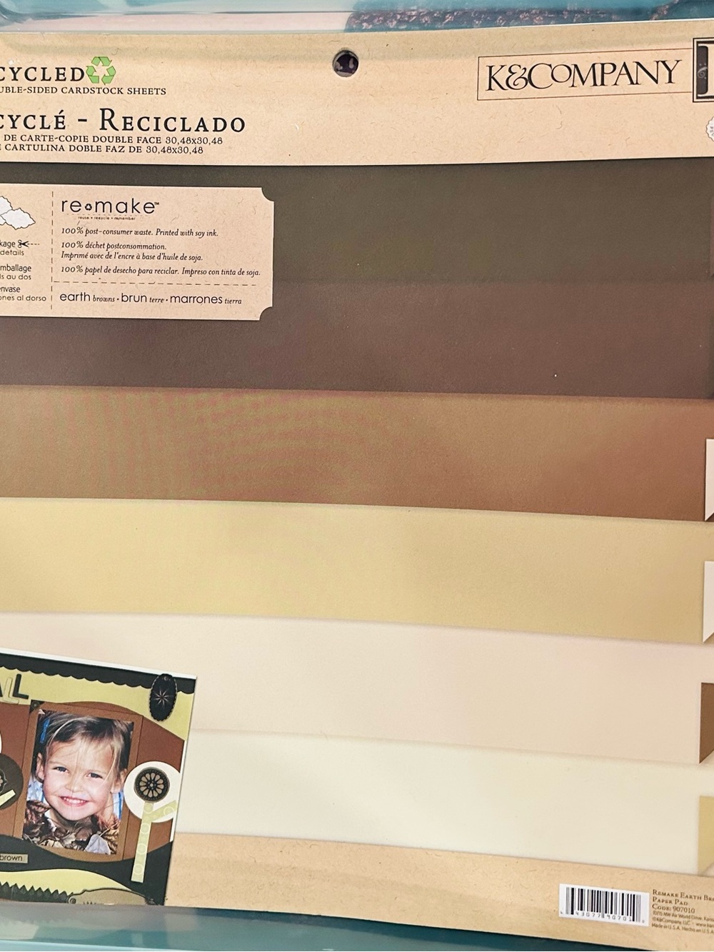 New- 12" x 12" K&Company Recycled Paper pad